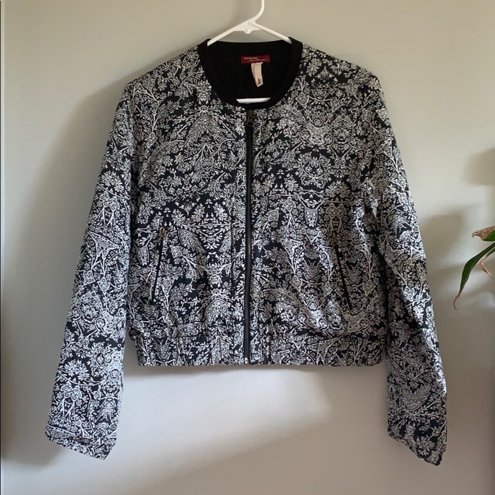 Patterned Black and White Jacket